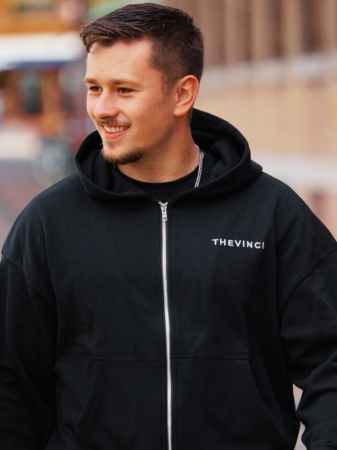 V01 Zip Hoodie - Black