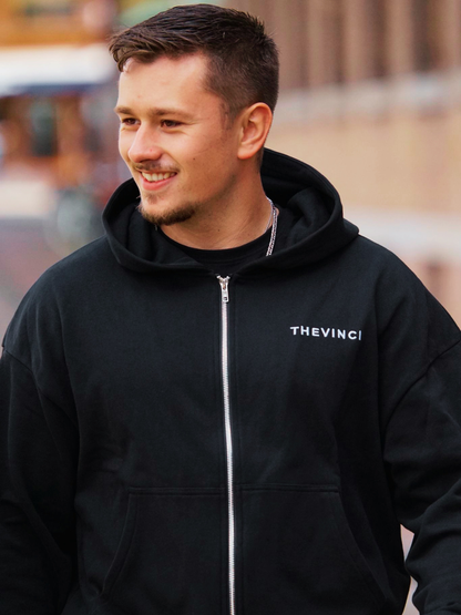 V01 Zip Hoodie - Black