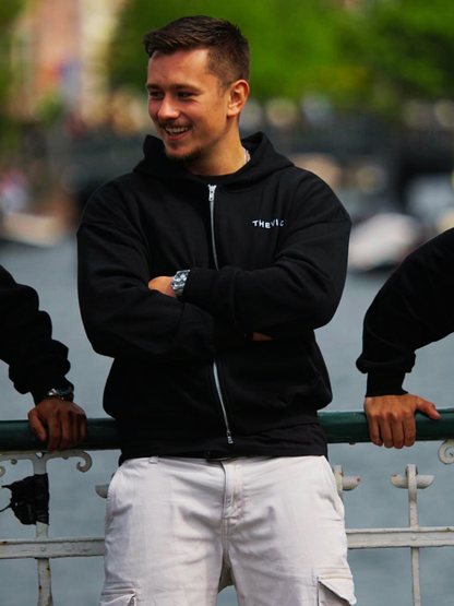 V01 Zip Hoodie - Black